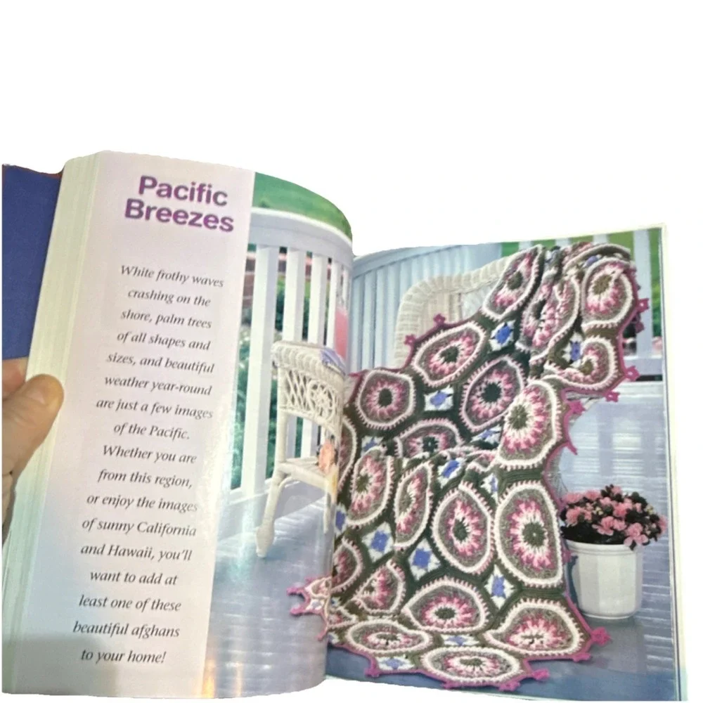 House of White Birches ALL-AMERICAN Crochet Afghans Pattern Book Home & Garden